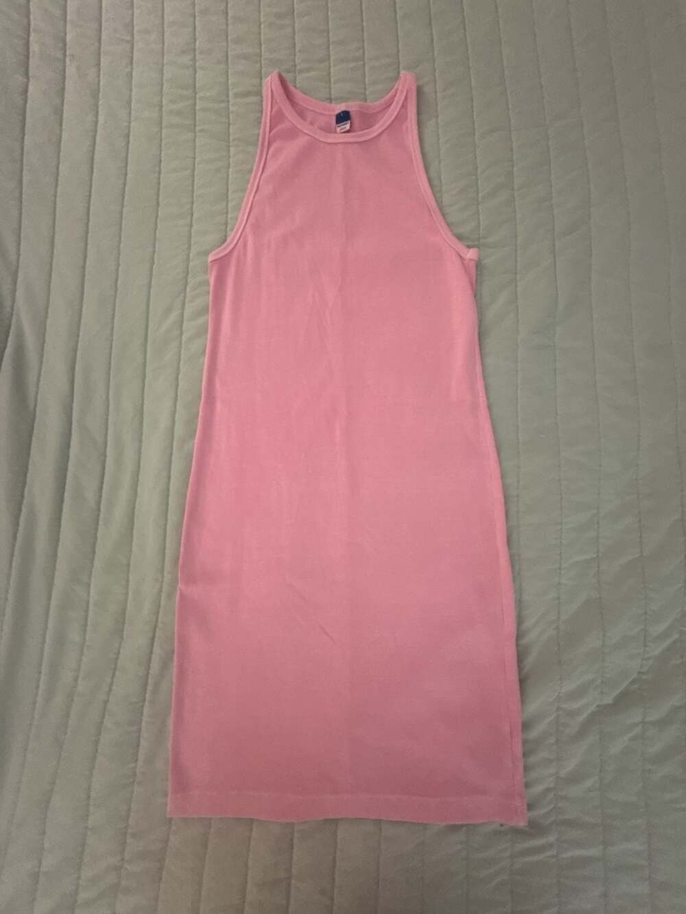 Old Navy Women's Fitted Rib-Knit Tank Mini Dress Pink Size L